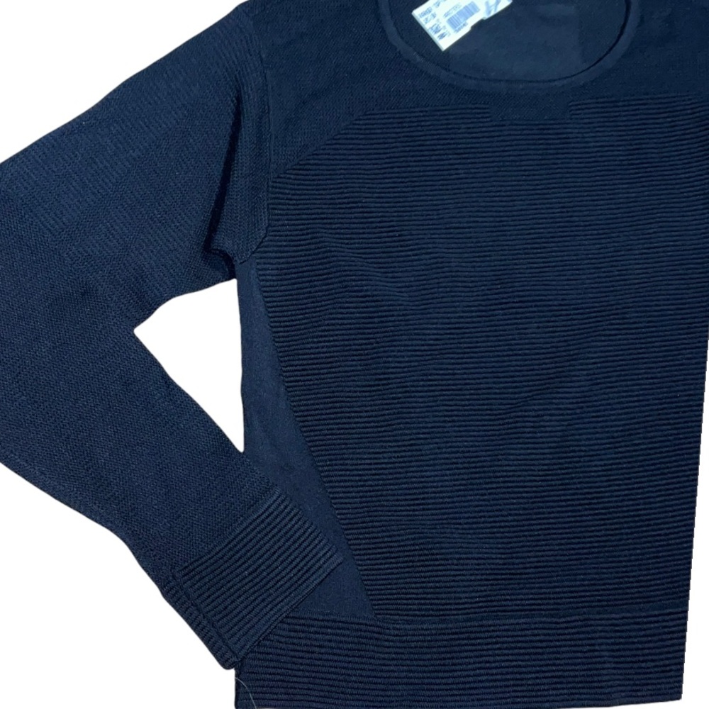 NWT Parker Black Contrasting Lightweight Knit Top/Sweater - Picture 6 of 9